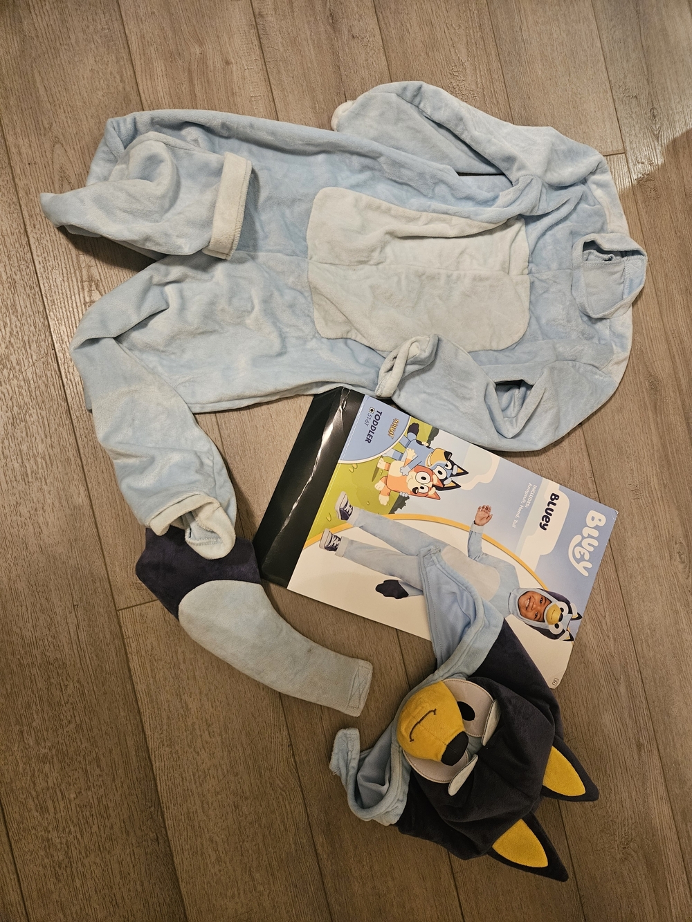 Light Blue Plush Costume Hoodie for Kids